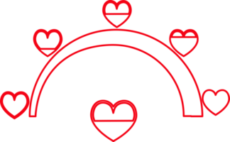 diseño de signo de medidor de amor de idea de tarjeta de san valentín png