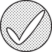 diseño de símbolo de signo de icono de marca de verificación png