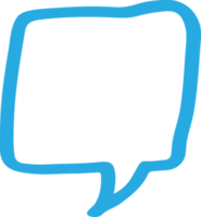 Speech bubble hand drawn icon sign design png