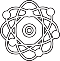 atoom pictogram teken symbool ontwerp png