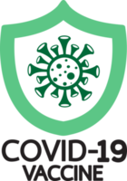 design dell'icona del vaccino contro il coronavirus covid-19 png