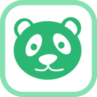 panda icona personaggio dei cartoni animati design carino png