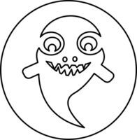 disegno di simbolo del segno dell'icona di halloween fantasma png