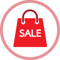 Shopping bag icon Sale package sign design png