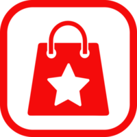 disegno del segno del pacchetto di vendita dell'icona della borsa della spesa png