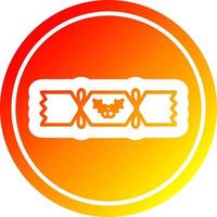 christmas cracker circular in hot gradient spectrum vector