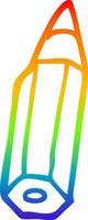 dibujo de línea de gradiente de arco iris lápiz para colorear de dibujos animados vector