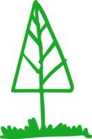 diseño de símbolo de signo de icono de árbol dibujado a mano png