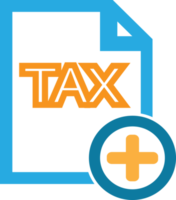 conception de symbole d'icône de signe d'impôt png