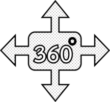 360 graden pictogram teken symbool ontwerp png