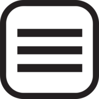 disegno di simbolo del segno dell'icona del menu app png