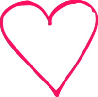 Heart hand draw icon sign design png