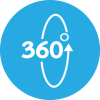 360 Degree icon sign symbol design png