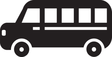 design de símbolo de sinal de ícone de ônibus escolar png