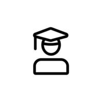 Academy icon vector. Isolated contour symbol illustration vector