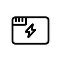 Action camera icon vector. Isolated contour symbol illustration vector