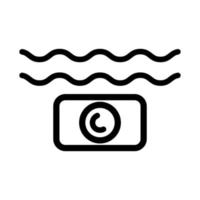 Action camera icon vector. Isolated contour symbol illustration vector