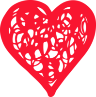 Hand draw Heart icon love sign design png