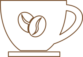 diseño de símbolo de signo de icono de café png
