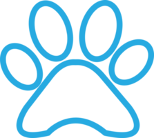 diseño de signo de icono de impresión de pata animal png