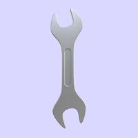 3D Wrench Realistic Render Illustration photo