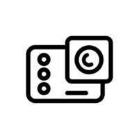 Action camera icon vector. Isolated contour symbol illustration vector