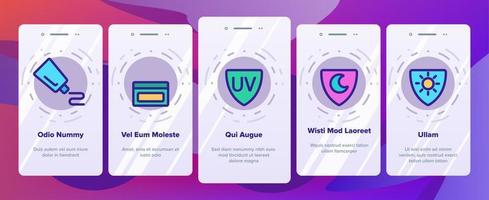 Healthy Cream Elements Vector Onboarding