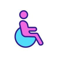 toilet for the disabled icon vector. Isolated contour symbol illustration vector