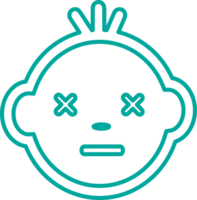 baby gezicht emotie pictogram teken ontwerp png