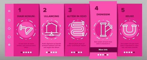 Plumbing Color Elements Vector Onboarding