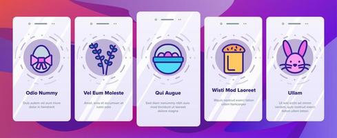 Happy Easter Elements Vector Onboarding