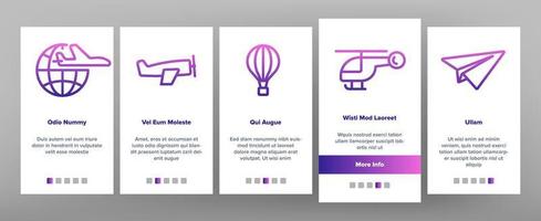 Aircraft Elements Vector Onboarding