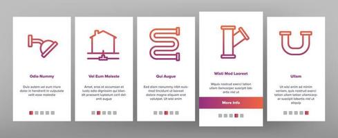 Plumbing Color Elements Vector Onboarding