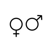 Men s and women s toilet icon vector. Isolated contour symbol illustration vector