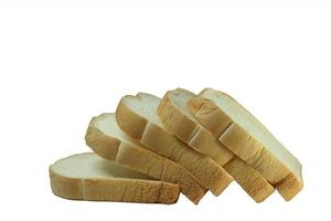 sliced bread isolated on white background photo