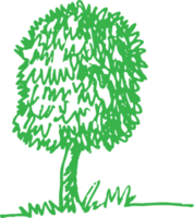 Bäume mit Blättern Symbol Zeichendesign png
