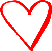 Hand draw Heart icon love sign design png