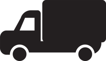 design de símbolo de sinal de ícone de caminhão de carro png