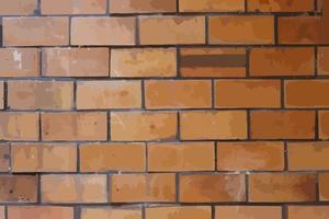 Wide Brown  brick wall panoramic background texture. Home and office design backdrop photo