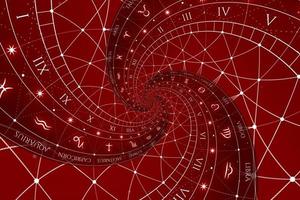 Zodiac Signs Horoscope background. Concept for fantasy and mystery photo