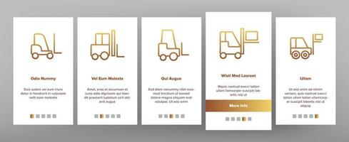 Color Forklift, Lift Truck Vector Onboarding