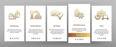 Cargo Port Vector Onboarding Mobile App Page Screen