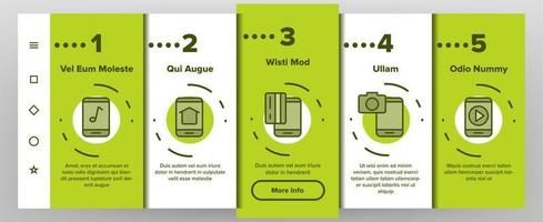 Color Smartphone App Function Vector Onboarding