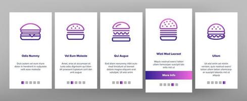 Color Delicious Burger Vector Onboarding