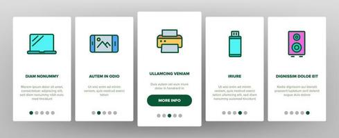 Color Different Devices Vector Onboarding