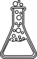 diseño de símbolo de signo de icono de tubo de ensayo png