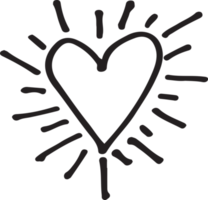 Hand drawn Heart icon sign symbol design png