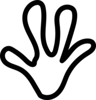 diseño de símbolo de icono de huella animal png