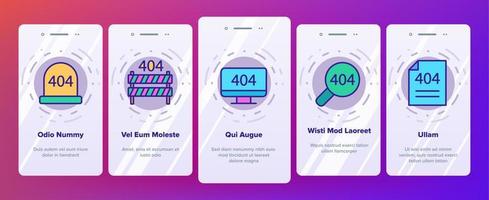 Color 404 HTTP Error Message Vector Onboarding