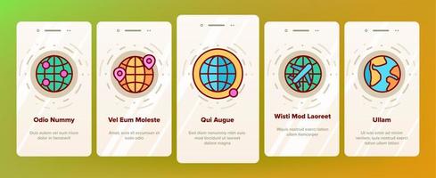 World, Globe, Planet Earth Vector Onboarding